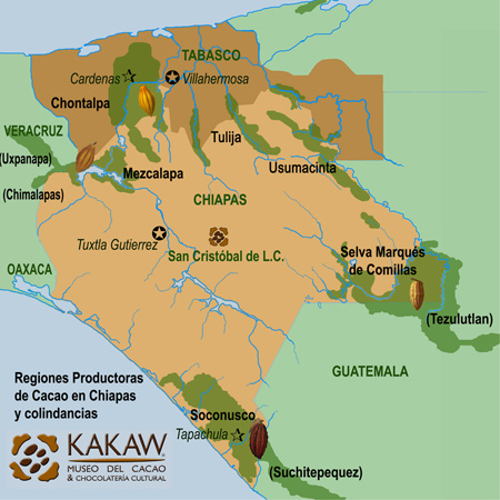 Soconusco chocolat carte mapa-t