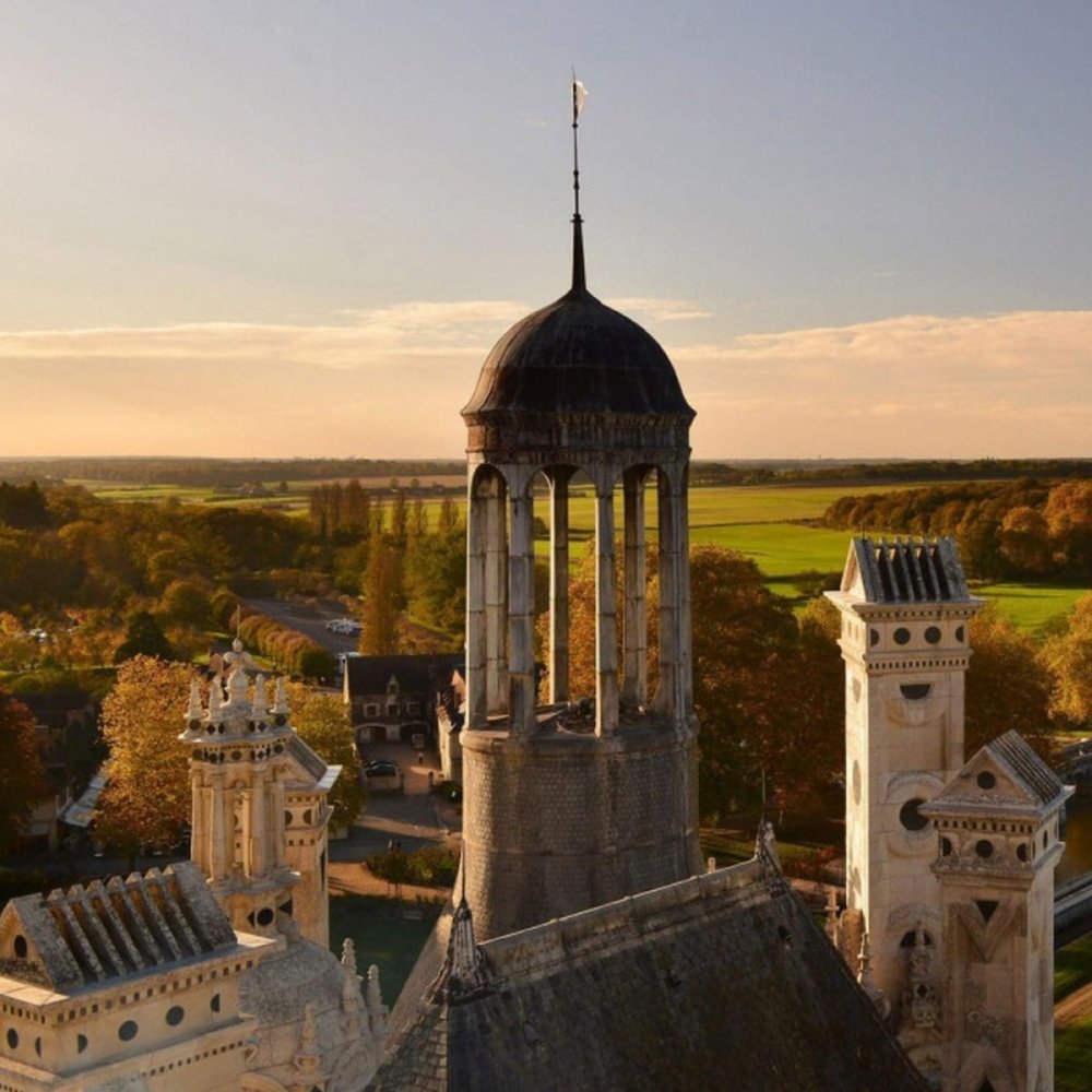 The roofs of Chambord. This forest of pinnacles, pilasters and turrets, with some 365 chimneys and 800 capitals looks like a miniaturecity.