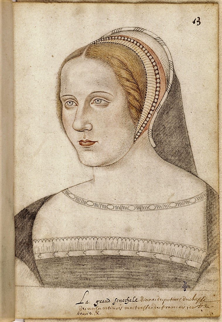 Portrait de Diane de Poitiers (recueil Destailleu),  artiste anonyme.  Photo (C) RMN-Grand Palais (domaine de Chantilly) / René-Gabriel Ojéda Chantilly, musée Condé