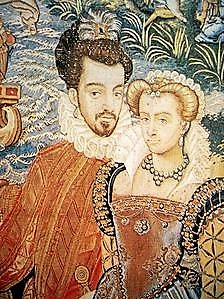 Chenonceau Louise de Lorraine et Henri III tapisserie des Valois 1