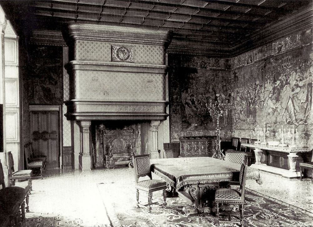 Château de Chenonceau, la salle à manger de Marguerite Wilson Pelouze vers 1885