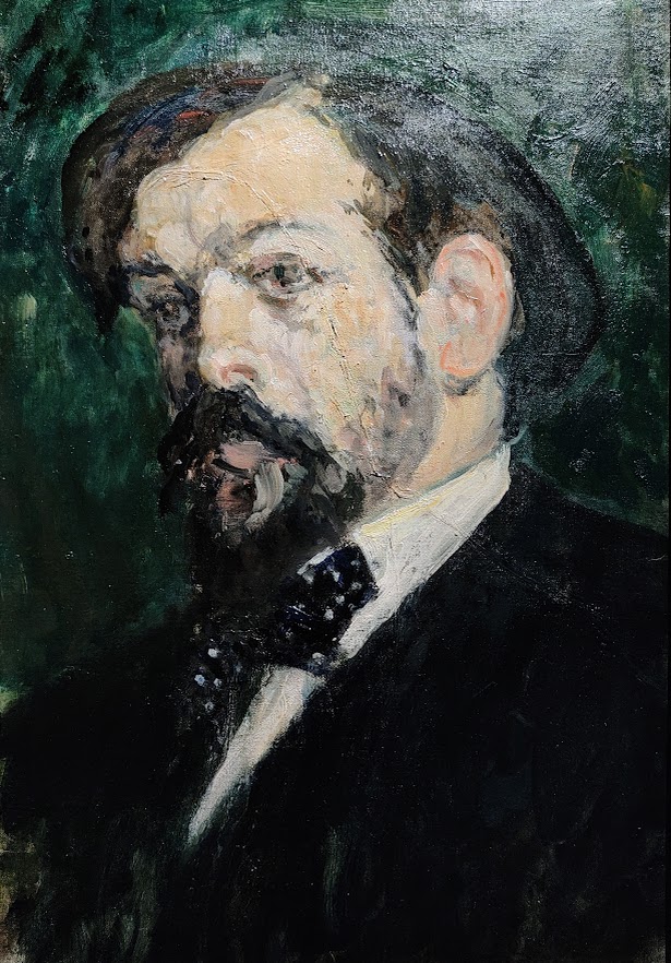 Claude Debussy et son portrait par Jacques-Emile Blanche (1861-1942), à Auteuil, 1903 (huile sur toile). Photo © François Collombet